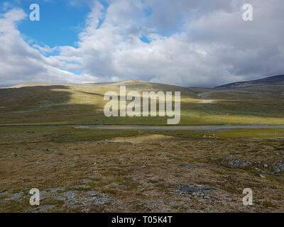 Norwegische rolling hills im Jotunheimen Nationalpark Stockfoto