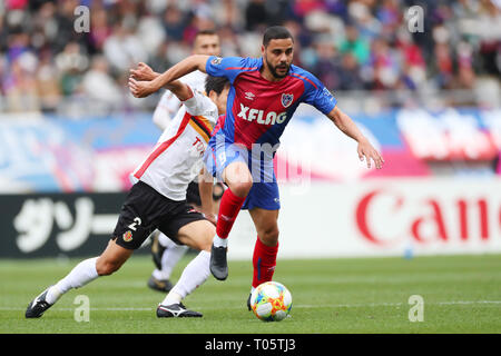 Tokio, Japan. 17 Mär, 2019. Diego Oliveira (FC Tokyo), 17. MÄRZ 2019 - Fußball: 2019 J 1 League Spiel zwischen dem FC Tokyo 1-0 Nagoya Grampus in Tokio, Japan. Credit: YUTAKA/LBA SPORT/Alamy leben Nachrichten Stockfoto