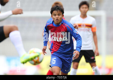 Tokio, Japan. 17 Mär, 2019. Takefusa Kubo (FC Tokyo), 17. MÄRZ 2019 - Fußball: 2019 J 1 League Spiel zwischen dem FC Tokyo 1-0 Nagoya Grampus in Tokio, Japan. Credit: YUTAKA/LBA SPORT/Alamy leben Nachrichten Stockfoto