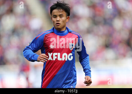 Tokio, Japan. 17 Mär, 2019. Takefusa Kubo (FC Tokyo), 17. MÄRZ 2019 - Fußball: 2019 J 1 League Spiel zwischen dem FC Tokyo 1-0 Nagoya Grampus in Tokio, Japan. Credit: YUTAKA/LBA SPORT/Alamy leben Nachrichten Stockfoto