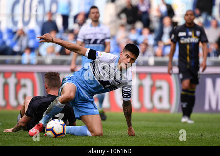 Rom, Italien. 17 Mär, 2019. Foto Alfredo Falcone - LaPresse 17/03/2019 Roma (Italia) Sport - CalcioLazio ParmaCampionato di Calcio Serie A Tim 2018 2019 - Stadio Olimpico di RomaNella Foto: correaPhoto Alfredo Falcone - LaPresse 17/03/2019 Rom (Italien) Sport ParmaItalian SoccerLazio-Fußball-Liga einen Tim 2018 2019 - Olympiastadion von RomaIn der Pic: correa Credit: LaPresse/Alamy leben Nachrichten Stockfoto