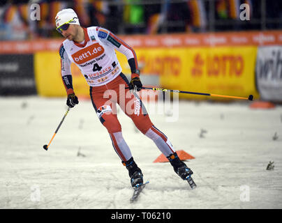 Schonach, Deutschland. 17 Mär, 2019. Nordic Ski/Kombination: Wm, single, normal Hill/10 km, Männer, Skilanglauf: Zweiter Jan Schmid in Aktion. Quelle: Patrick Seeger/dpa/Alamy leben Nachrichten Stockfoto