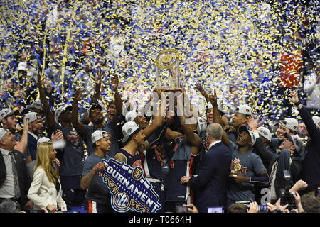 März 17, 2019; Auburn Tiger feiert während einer SEC Championship Game zwischen den Tennessee Freiwilliger vs Auburn Tiger bei Bridgestone Arena in Nashville, TN (obligatorische Photo Credit: Steve Roberts/Cal Sport Media) Stockfoto