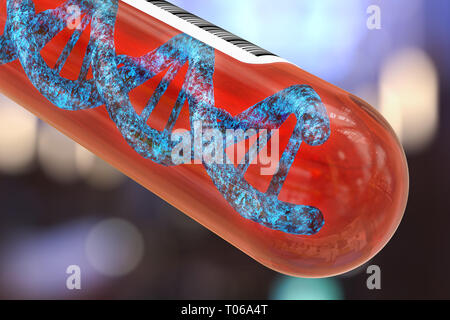 DNA-Forschung Konzept, 3D-Rendering Stockfoto