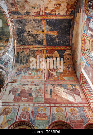 Fotos & Bilder der Byzantinischen Fresken Panels in der Gelati georgisch-orthodoxen Kirche der Heiligen Jungfrau, 1106, Szenen aus dem Leben Jesu ein Stockfoto