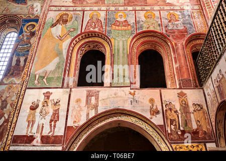 Fotos & Bilder der Byzantinischen Fresken Panels in der Gelati georgisch-orthodoxen Kirche der Heiligen Jungfrau, 1106, Szenen aus dem Leben Jesu ein Stockfoto