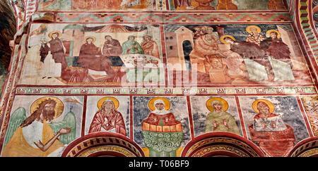 Fotos & Bilder der Byzantinischen Fresken Panels in der Gelati georgisch-orthodoxen Kirche der Heiligen Jungfrau, 1106, Szenen aus dem Leben Jesu ein Stockfoto