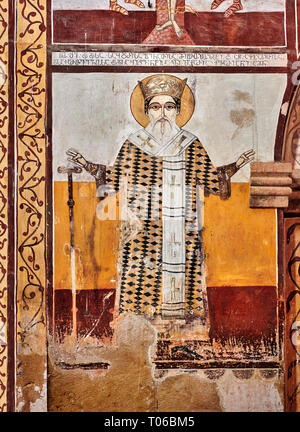 Fotos & Bilder der Byzantinischen Fresken Panels in der Gelati georgisch-orthodoxen Kirche der Heiligen Jungfrau, 1106, Darstellung von Heiligen. Die mittelalterliche Gelati mo Stockfoto