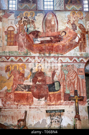 Fotos & Bilder der Byzantinischen Fresken Panels in der Gelati georgisch-orthodoxen Kirche der Heiligen Jungfrau, 1106, zeigt eine Szene aus der Übernahme von Stockfoto
