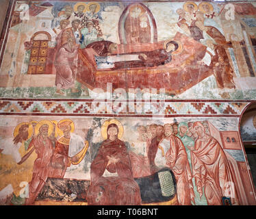 Fotos & Bilder der Byzantinischen Fresken Panels in der Gelati georgisch-orthodoxen Kirche der Heiligen Jungfrau, 1106, zeigt eine Szene aus der Übernahme von Stockfoto