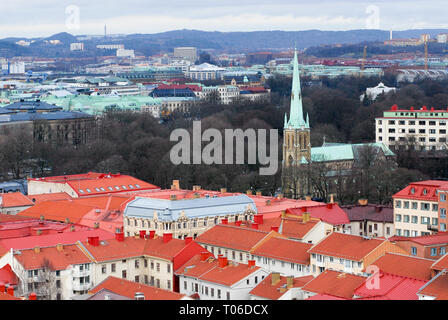 Haga Haga kyrkan (Kirche) Blick von Skansen Kronan (Krone Wandleuchte) in Göteborg, Västra Götaland, Schweden. März 13 2008 © wojciech Strozyk/Alamy Sto Stockfoto