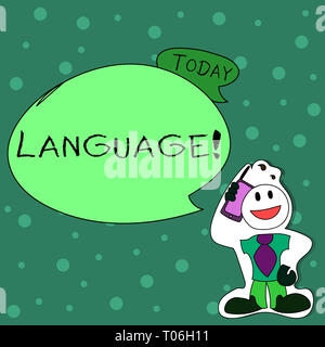 Schreiben Hinweis angezeigt. Business Konzept für Methode der huanalysis Kommunikation gesprochene Wörter Ausdruck Mann, der in Krawatte Holding Smar geschrieben Stockfoto