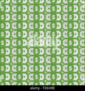 Hintergrund nahtloses Muster für Dollar. Vektor-Illustration Geld. Währungsdesign Stock Vektor