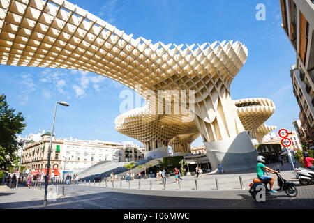 Erstaunlich Metropol Parasol an der Plaza de la Encarnacion in Sevilla, Spanien Stockfoto