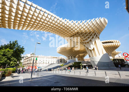 Erstaunlich Metropol Parasol an der Plaza de la Encarnacion in Sevilla, Spanien Stockfoto