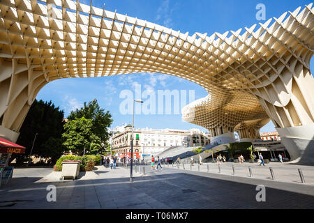 Erstaunlich Metropol Parasol an der Plaza de la Encarnacion in Sevilla, Spanien Stockfoto