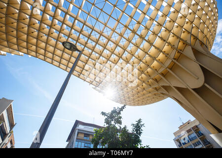 Erstaunlich Metropol Parasol an der Plaza de la Encarnacion in Sevilla, Spanien Stockfoto