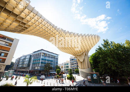 Erstaunlich Metropol Parasol an der Plaza de la Encarnacion in Sevilla, Spanien Stockfoto