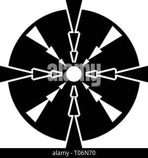 Futuristische Fadenkreuz Symbol, einfachen Stil Stock Vektor