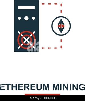 Des astraleums Bergbau Symbol. Kreative zwei Farben Design von crypto Währung icons Collection. Einfache Piktogramm des Astraleums Bergbau Symbol für Web Design, Apps, so Stock Vektor