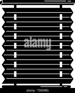 Kunststoff jalousie Symbol, einfachen Stil Stock Vektor