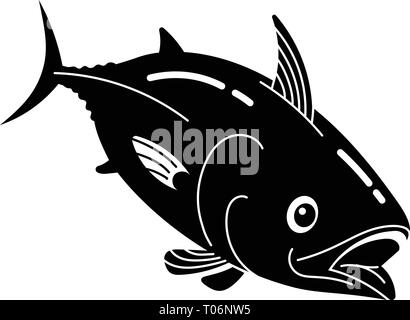 Thunfisch Symbol, einfachen Stil Stock Vektor