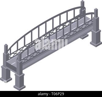 Metal Bridge Symbol, isometrische Stil Stock Vektor