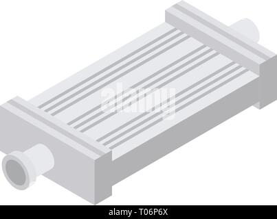 Auto Metall kühler Symbol, isometrische Stil Stock Vektor