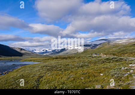 Norwegische feldmark im Jotunheimen Nationalpark Stockfoto