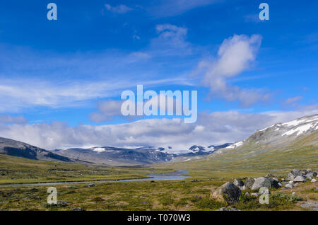 Norwegische feldmark im Jotunheimen Nationalpark Stockfoto