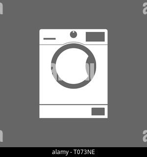 Vector Illustration, flache Bauform. Waschmaschine Symbol Stock Vektor