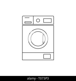 Vector Illustration, flache Bauform. Waschmaschine Symbol Stock Vektor