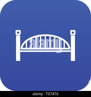 Moderne Bogenbrücke Symbol blau Vektor Stock Vektor