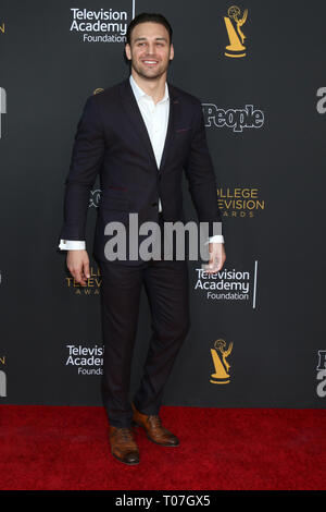 North Hollywood, CA, USA. 16 Mär, 2019. LOS ANGELES - Mar 16: Ryan Guzman an der 39th College Television Awards am Fernsehen Akademie am 16. März 2019 in North Hollywood, CA Credit: Kay Blake/ZUMA Draht/Alamy leben Nachrichten Stockfoto