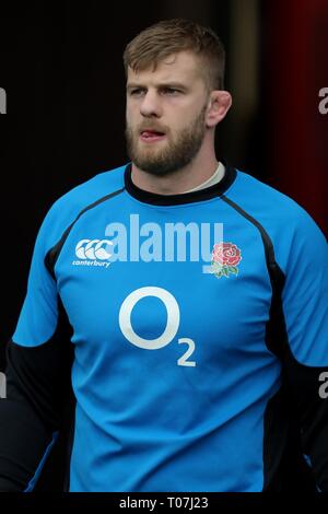 GEORGE KRUIS, England und Sarazenen, ENGLAND - SCHOTTLAND, GUINNESS sechs Nationen 2019, 2019 Stockfoto