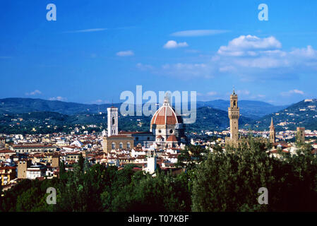 Florenz als von Boboli Gärten, Italien gesehen Stockfoto