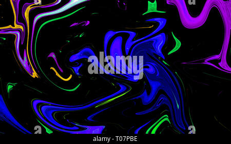 Zusammenfassung Hintergrund mit psychedelischen malerei Kunst in lebendigen Farben. Marbleized helle Wirkung mit flüssigen Farben für Tapeten.