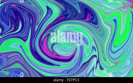 Zusammenfassung Hintergrund mit psychedelischen malerei Kunst in lebendigen Farben. Marbleized helle Wirkung mit flüssigen Farben für Tapeten. Stockfoto