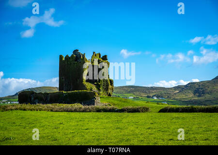 Ballycarberry Castle in der Nähe von Tipperary, Co Kerry, Irland Stockfoto