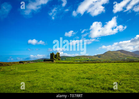 Ballycarberry Castle in der Nähe von Tipperary, Co Kerry, Irland Stockfoto