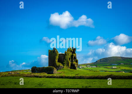 Ballycarberry Castle in der Nähe von Tipperary, Co Kerry, Irland Stockfoto