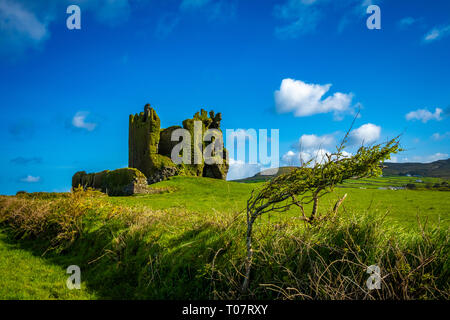 Ballycarberry Castle in der Nähe von Tipperary, Co Kerry, Irland Stockfoto