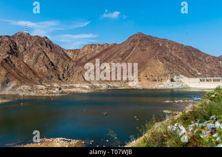 Al Rafisah Verdammung in der Stadt von Khor Fakkan in den Vereinigten Arabischen Emiraten Stockfoto