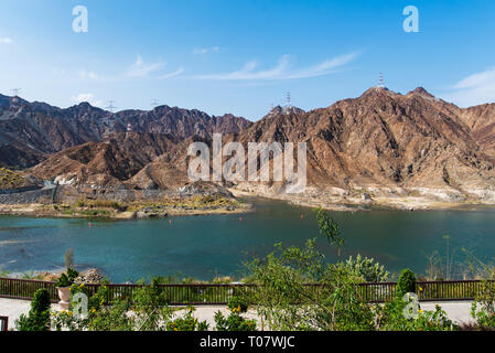 Al Rafisah Verdammung in der Stadt von Khor Fakkan in den Vereinigten Arabischen Emiraten Stockfoto