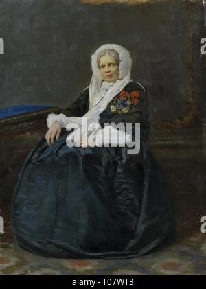 "Bildnis einer Dame-in-Waiting''. Russland, aus dem späten 19. Jahrhundert. Abmessungen: 80 x 58,5 cm. Museum: Staatliche Eremitage, St. Petersburg. Thema: Anonyme Künstler, aus dem späten 19. Jahrhundert. Stockfoto