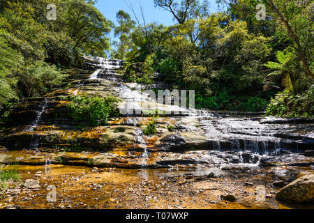 Die katoomba Kaskade ist auf der Kedumba River, in den Blue Mountains National Park, New South Wales, Australien. Stockfoto