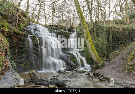 Torheit Dolly Wasserfall, Meltham, West Yorkshire Stockfoto