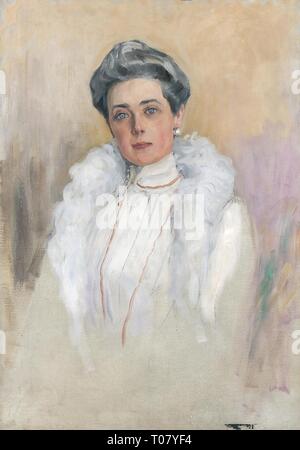 'Porträt der Fürstin Zinaida Nikolayevna Yusupova'. Russland, Ca. 1902. Abmessungen: 89 x 62 cm. Museum: Staatliche Eremitage, St. Petersburg. Autor: Valentin Serov (?). Stockfoto