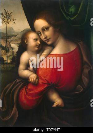 'Madonna mit Kind'. Italien, erste Hälfte der 1530er Jahre. Abmessungen: 53,8 x 39,7 cm. Museum: Staatliche Eremitage, St. Petersburg. Autor: Giampietrino (Gian Pietro Rizzoli). GIAMPIETRINO. Stockfoto