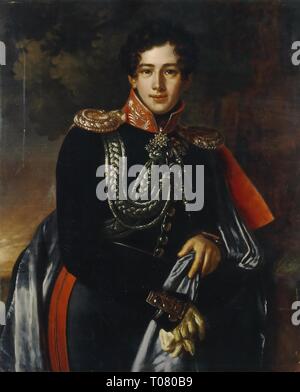 'Porträt des Grafen Nikolai Samojlow''. France-Russia, Ca. 1825. Abmessungen: 102,5 x 82 cm. Museum: Staatliche Eremitage, St. Petersburg. Autor: Benoît Charles Mitoire. Benois Charles Mitoire. Stockfoto
